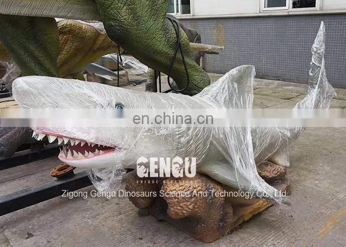 Realistic 3D Rubber Shark Model Robotic Shark