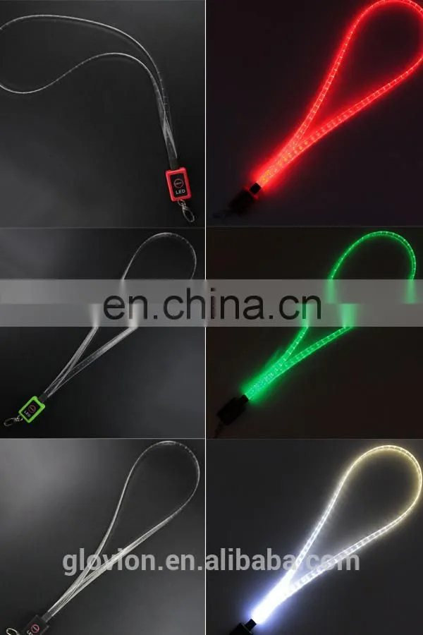 New Design led flashing cheap custom lanyards for party