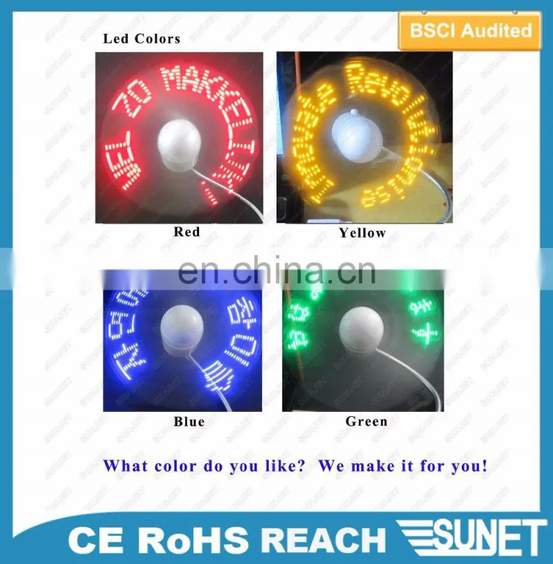 best summer gift lighting up events scrolling LED message present led fan