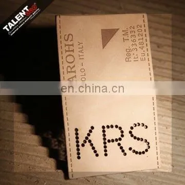 Custom private brand name logo Leather Labels and Tags for Jeans