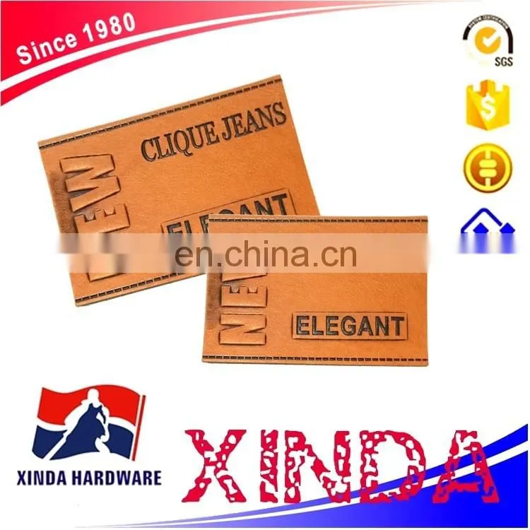 Custom logo leather label,embossed leather label,leather jacket patches