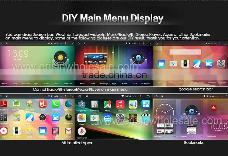 Erisin ES2698V 7 Inch 2 Din Android 4.4.4 Auto Radio Car DVD for Jetta