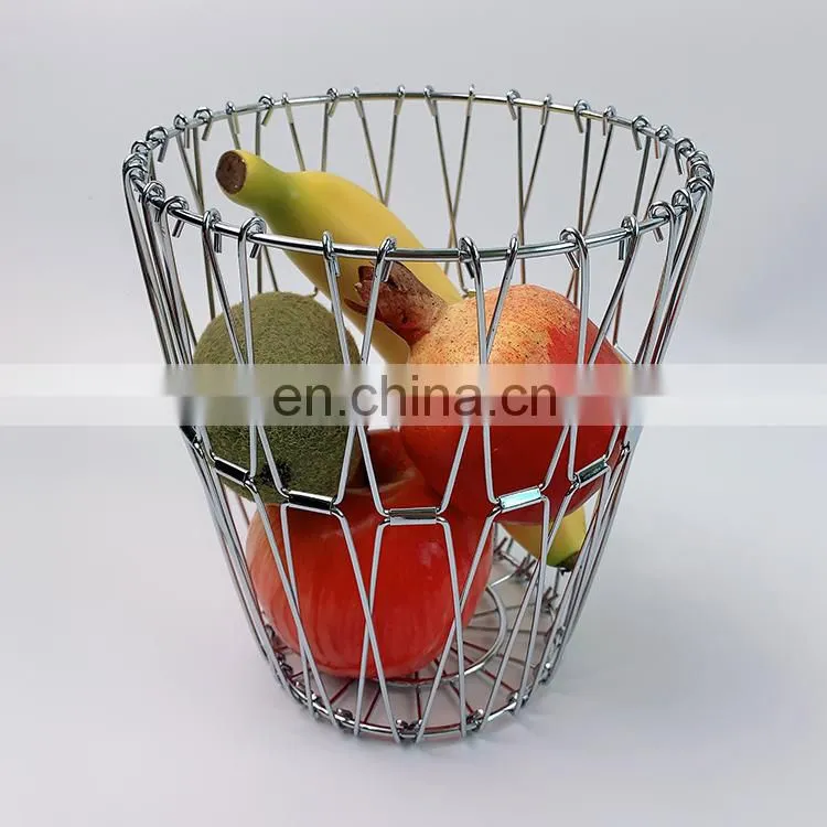 wholesale metal wire basket home decoration kitchen chicken egg snack storage basket bathroom