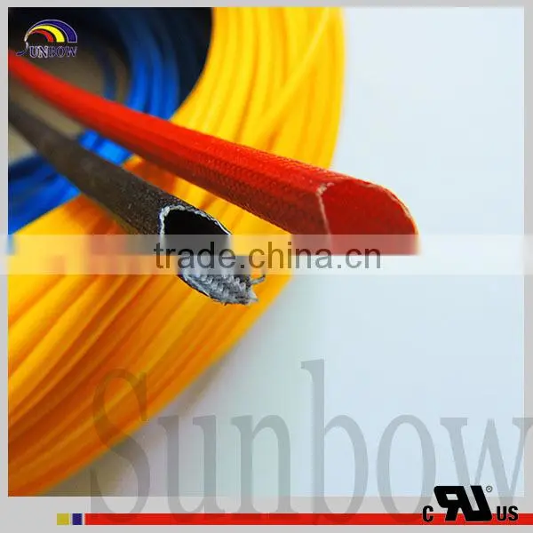 With ISO 9001:2008 Standard UL High Temperature Resistant Silicone Flex Glass Sleeving