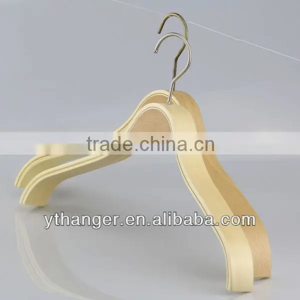 LW01 Laminated wood hanger flat coat hanger natural