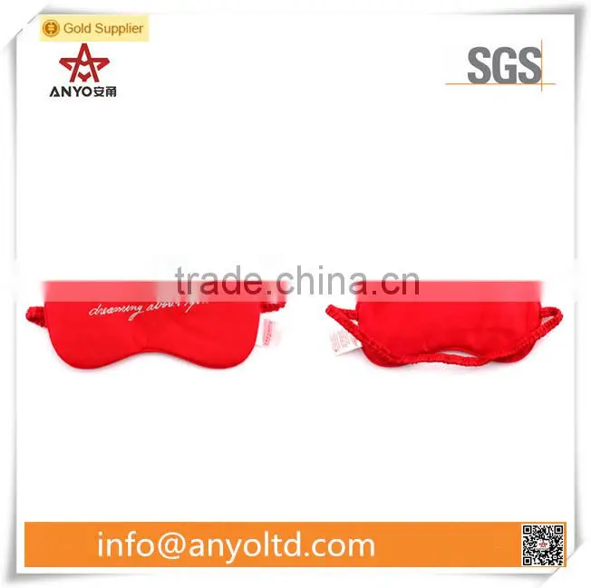 Red rayon sleeping eye mask
