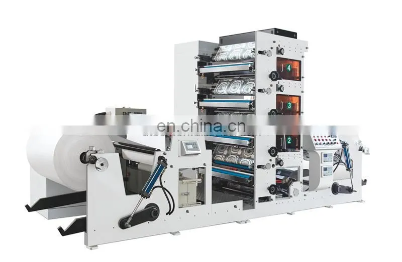 UTR650 HDPE HDPP polyethylene film flexographic printing machine, paper napkin reel roll flexo printer machinery