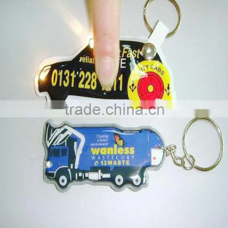 round Rubber keychain, promotional 3D embossed PVC key ring cheap