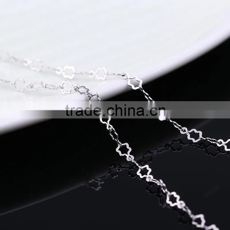 Yiwu Wholesale Fashion Rhodium Plated Five-Pointed Star Necklace Chains Jewelry