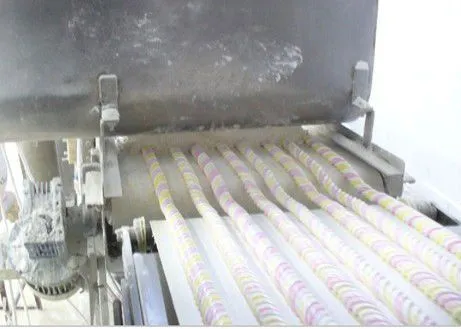 Industrial Automatic Four Twist Shape Cotton Candy Production Line