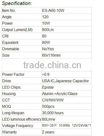 the most economical light,A60 10W LED Bulbs led lamp