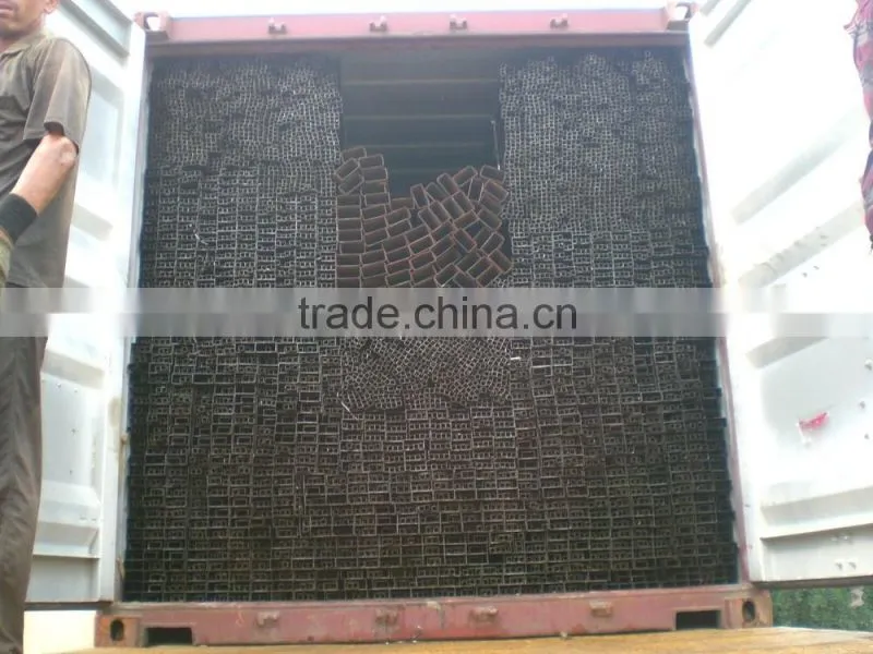 Furniture used Pre galvanized Rectangular carbon steel Pipe Price List