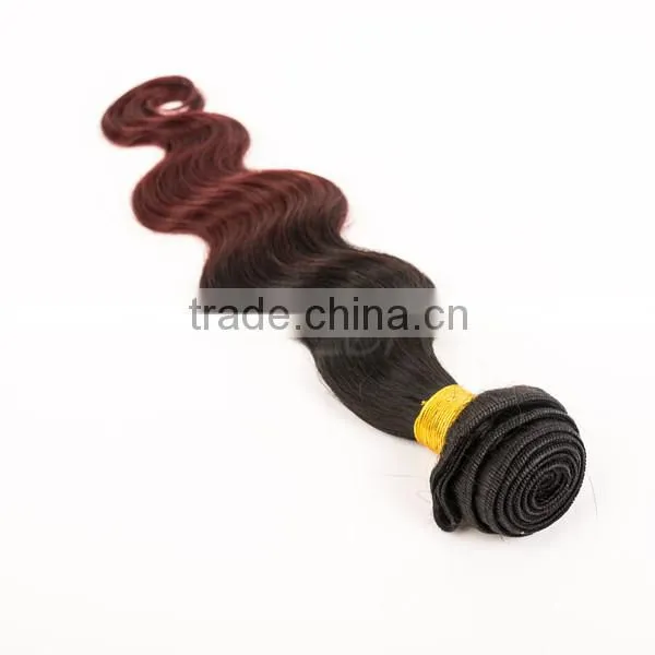body wave 1b 99J color from China cheap weft ombre human hair extension on sale