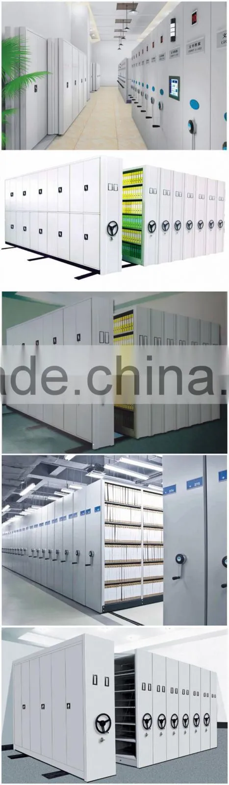 library/school furniture Mobile Compact Cabinet/ Manual Mass Shelf /Compact Shelving System