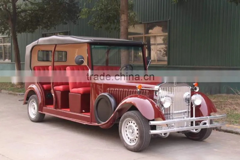 4 wheel electric vehicle , comfortable bench seat with high backrest, luxury classic design for wedding occasion CE approved
