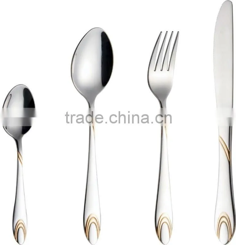 Gold-plated hotel flatware CT110