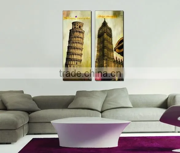 Frameless 2 panels European style canvas art prints OM-008