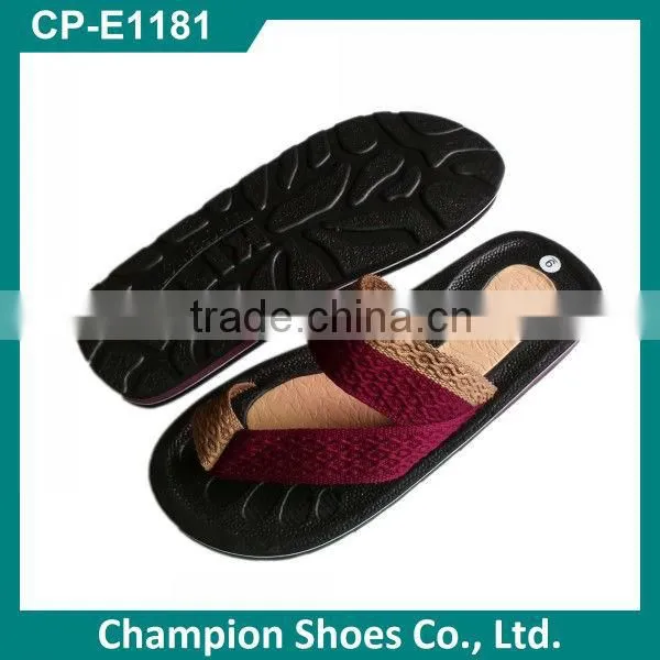 Wide Soft Fabric Strap Flip Flops