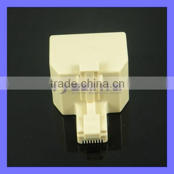 RJ45 8P8C Splitter Network Connector Plug to 2x Jack