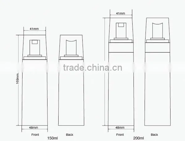 200ml 150ml 100ml cosmetic hot sale plastic foam pump bottle