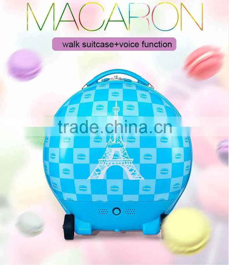 ABS plastic Suitcase type kids travelling trolly bag radio control luggage