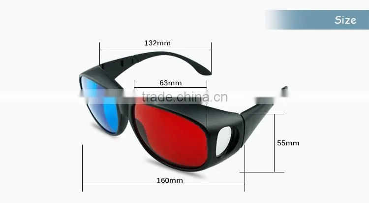2015 Universal type 3D glasses/Red Blue Cyan 3D glasses Anaglyph 3D Plastic glasses