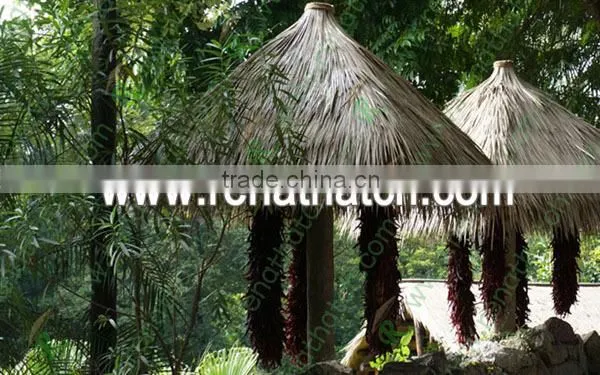 Fire retardant artificial thatch roof, gazebo