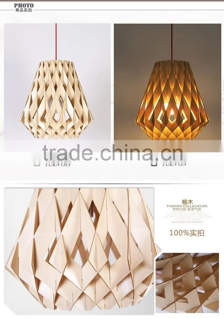LED pendant Light JK-8005B-23 2016 New home decoration wood pendant light