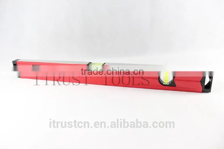 red aluminium spirit level with and good bubble MT2048