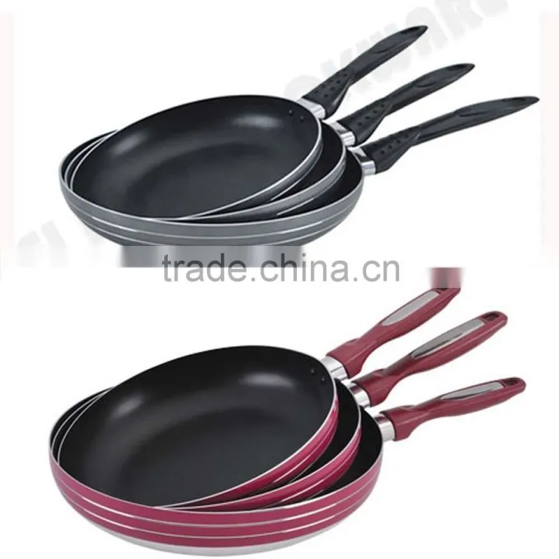 Favorable Price Aluminum new design frying pan pots set non stick fry pan set