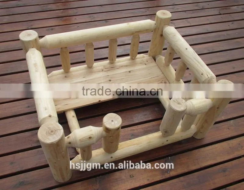 outdoor wooden pet products bed