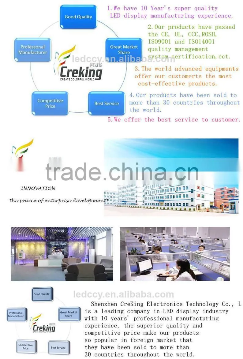 CE,RoHS Certification and AlGaInP Chip Material Led P10 Rgb Display Module
