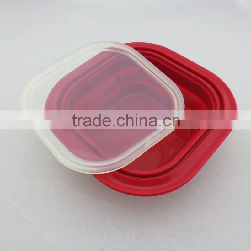 Food-grade Silicone Lunch Box With Custome Logo Eco-friendly Custome Silicone Bowl Dongguan SGS Approve Silicone Bowl