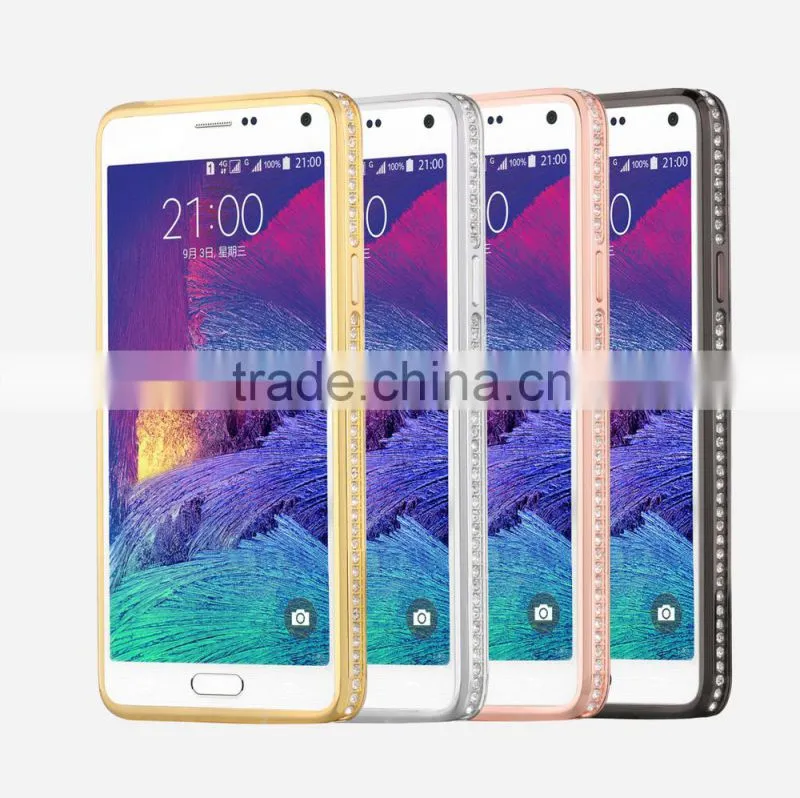 Luxury Diamond Plastic Phone Case for Samsung Galaxy Note 4 with Retail Packaging