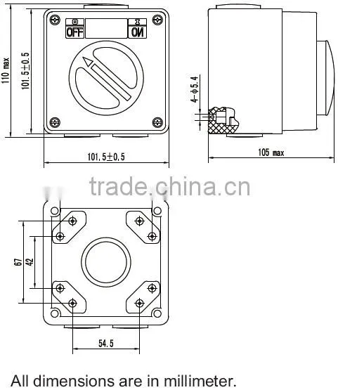 Three Phase Square Switch 10A