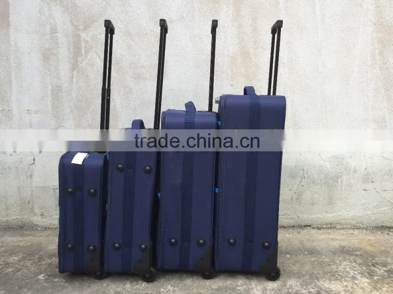 Inventory stocklot polyester 4pcs trolley luggage set