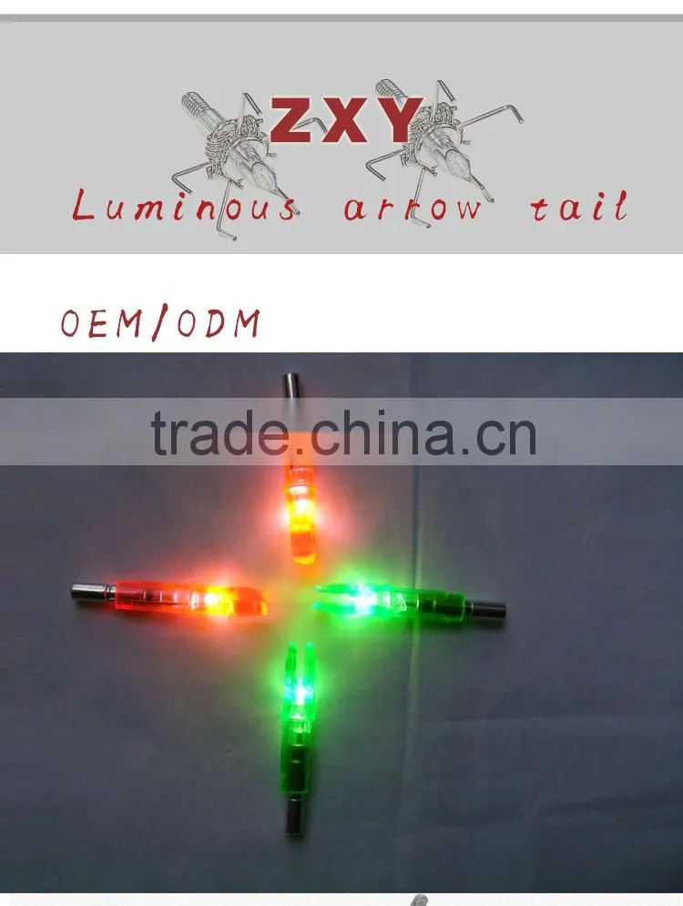 LED Lighted Arrow Nock 6.2-6.3mm Bowstring Activated on-off switch