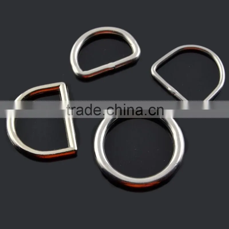 Metal Stainless Steel D Ring Buckle 1" Inside Diameter Loop Ring for Strap Keeper