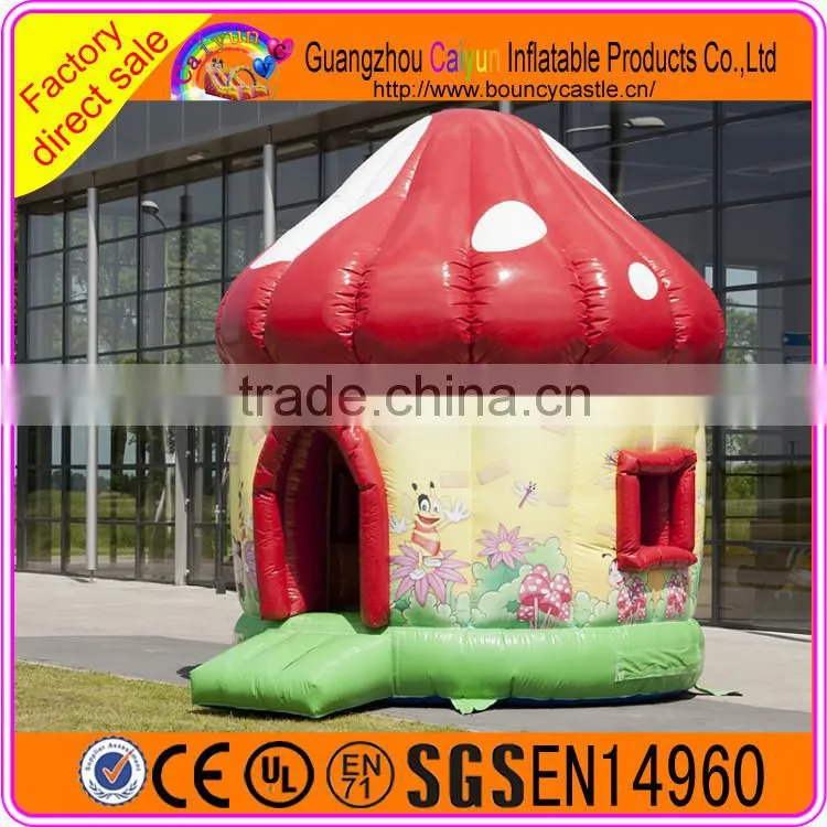 2016 Top quality mini size inflatable mushroom bouncy castle/kids bounce house