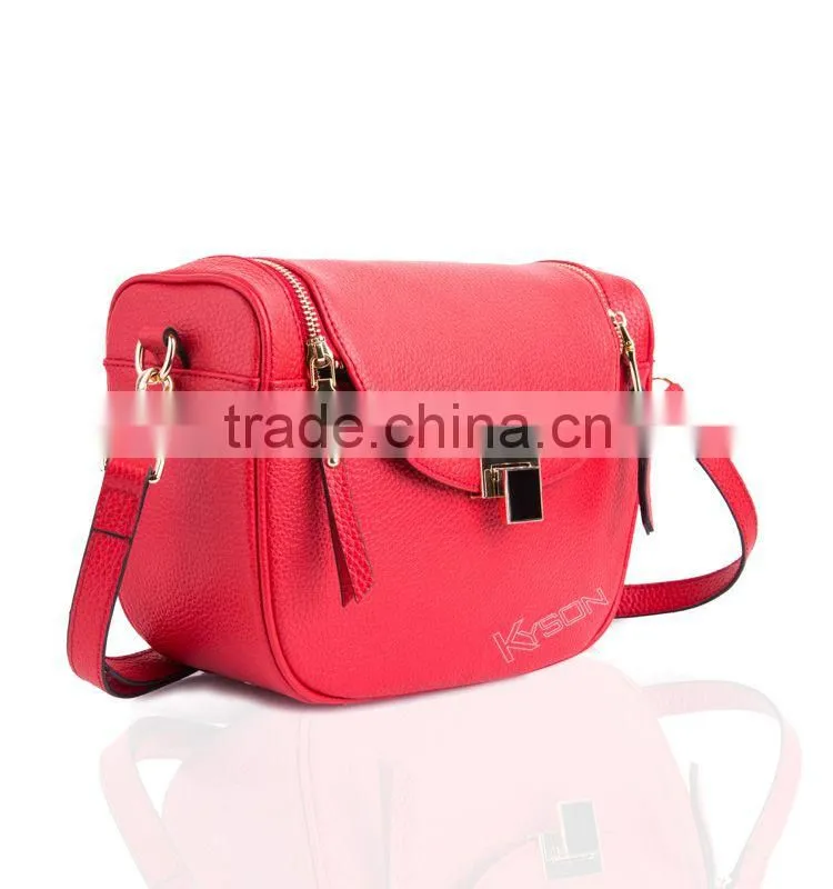 Chinese Red Women Bag Fashion Women Messenger Bags, Leather Shoulder Strap Bag High Quality Leather Crossbody bag
