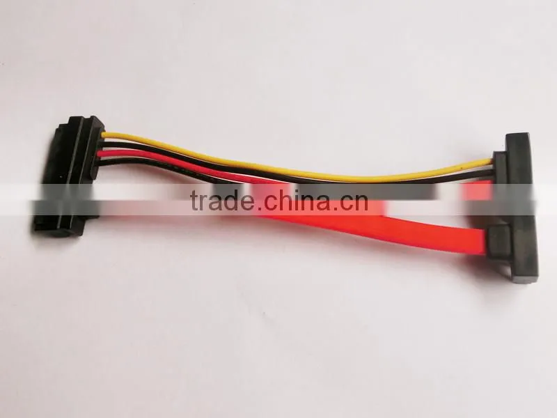 Low price Sata 7+15 Female to Male angled cable