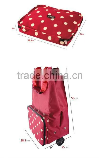 Hot style!foldable shopping bags shopping trolley bag
