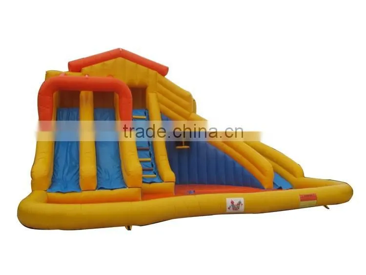 giant inflatable water slide for adults , large screamer water slide with pool for sale