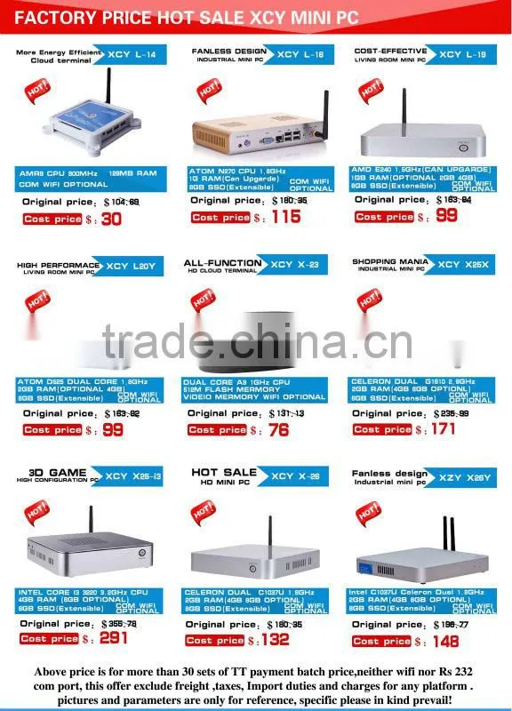 Hot Lanner Embedded PC INTEl G1610 Celeron Dual core host computer INTEL core hd graphics card support MIC