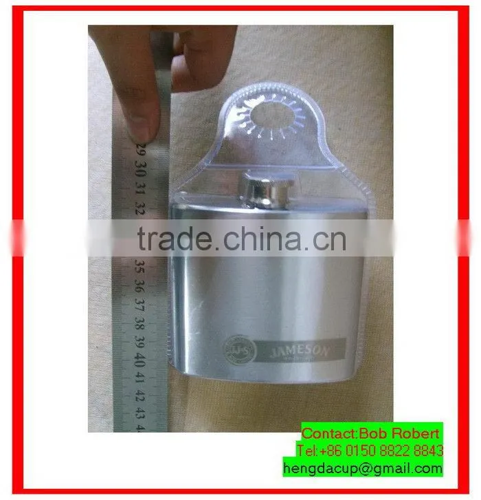 Top quality customize 6oz round hip flask