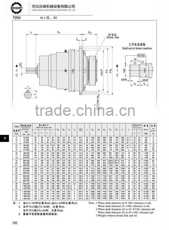 P series planetary gear motor