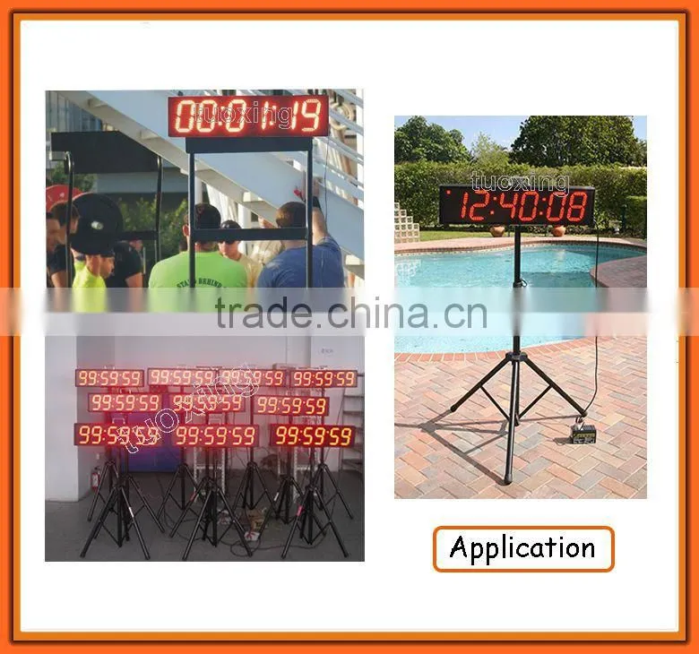 High quality 6 inch 6 digits led hourglass glass sand timer