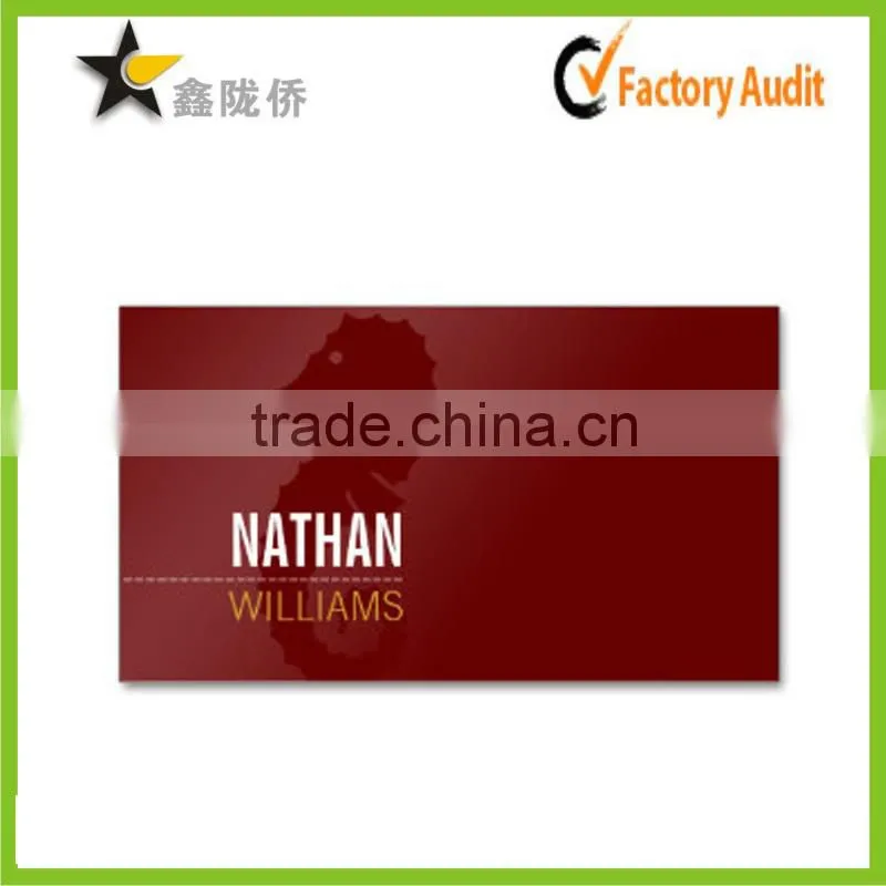 2015 New custom fancy paper marron business name card design