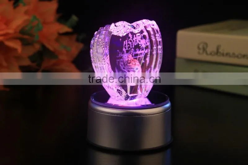 hot sale heart shape crystal gift crystal craft