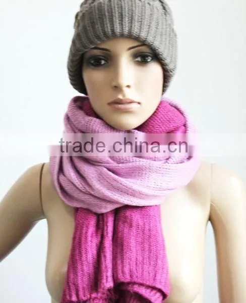 fashion lady acrylic knitted shawl